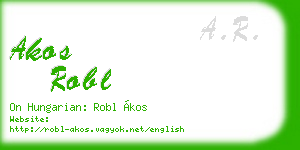 akos robl business card