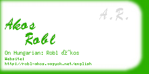 akos robl business card